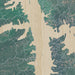 Lake Barkley Kentucky Map Print in Afternoon Style Zoomed In Close Up Showing Details
