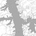 Lake Barkley Kentucky Map Print in Classic Style Zoomed In Close Up Showing Details