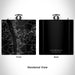 Rendered View of Lake Barkley Kentucky Map Engraving on 6oz Stainless Steel Flask in Black