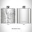 Rendered View of Lake Barkley Kentucky Map Engraving on 6oz Stainless Steel Flask