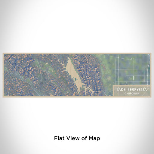 Flat View of Map Custom Lake Berryessa California Map Enamel Mug in Afternoon
