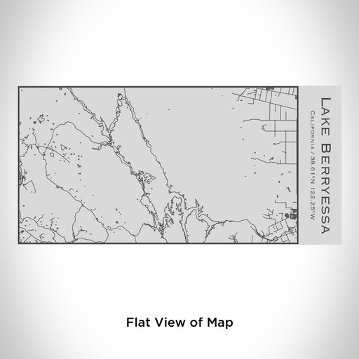 Rendered View of Lake Berryessa California Map Engraving on 17oz Stainless Steel Insulated Cola Bottle