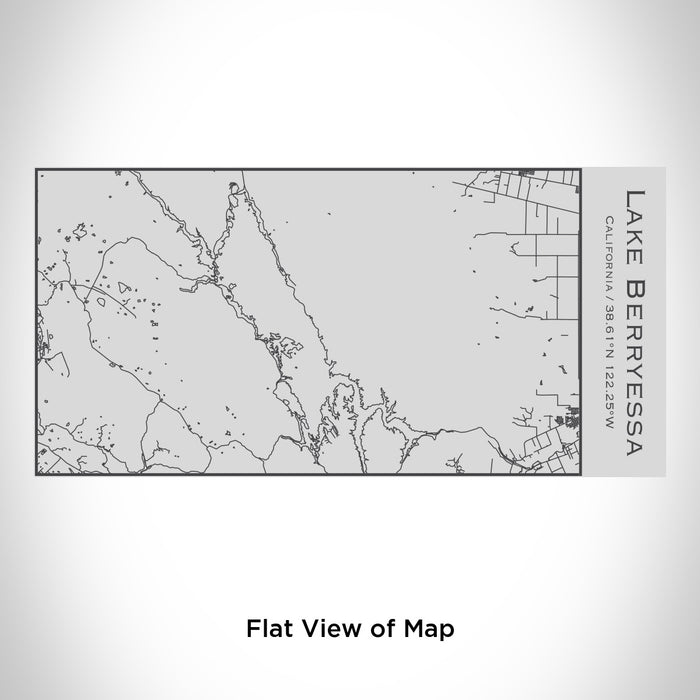 Rendered View of Lake Berryessa California Map Engraving on 17oz Stainless Steel Insulated Cola Bottle