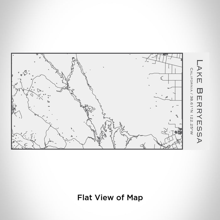 Rendered View of Lake Berryessa California Map Engraving on 17oz Stainless Steel Insulated Cola Bottle in White