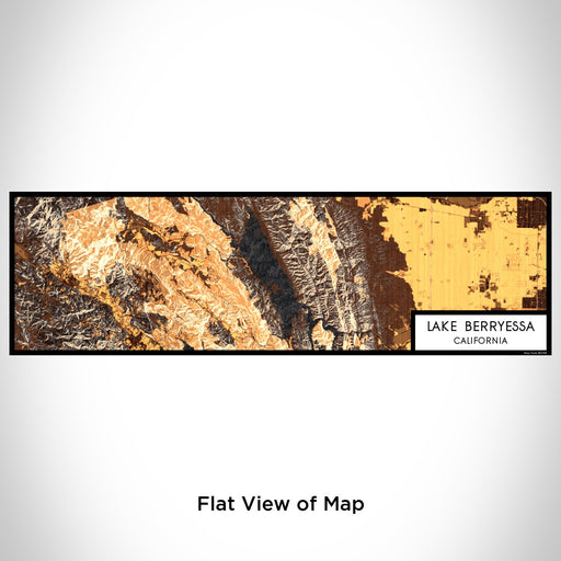 Flat View of Map Custom Lake Berryessa California Map Enamel Mug in Ember