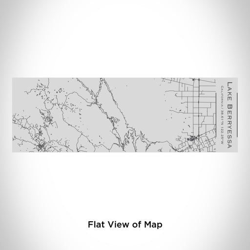 Rendered View of Lake Berryessa California Map Engraving on 10oz Stainless Steel Insulated Cup with Sipping Lid