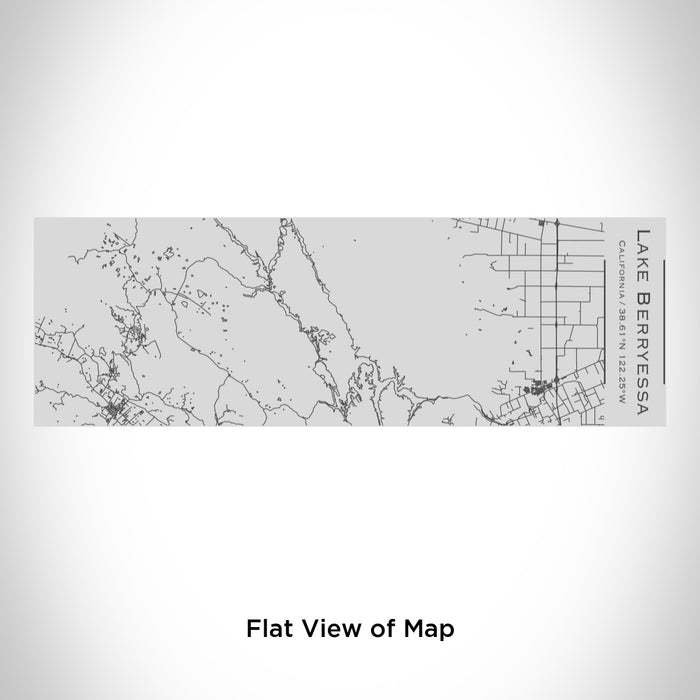 Rendered View of Lake Berryessa California Map Engraving on 10oz Stainless Steel Insulated Cup with Sipping Lid