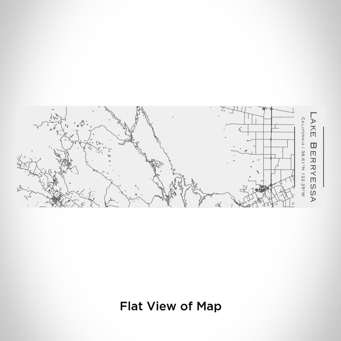 Rendered View of Lake Berryessa California Map Engraving on 10oz Stainless Steel Insulated Cup with Sliding Lid in White
