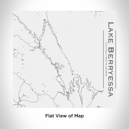 Rendered View of Lake Berryessa California Map Engraving on 17oz Stainless Steel Insulated Tumbler in White