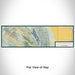 Flat View of Map Custom Lake Berryessa California Map Enamel Mug in Woodblock