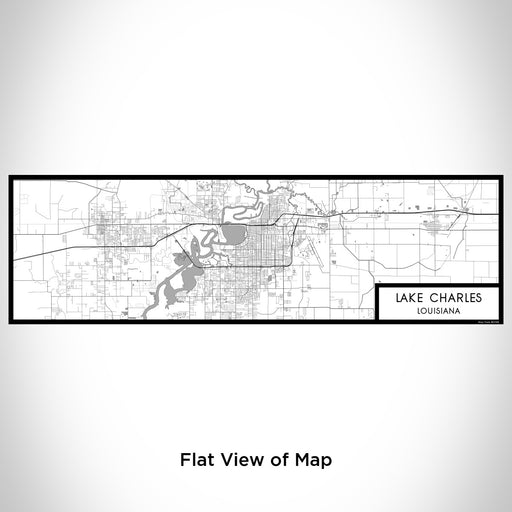 Flat View of Map Custom Lake Charles Louisiana Map Enamel Mug in Classic