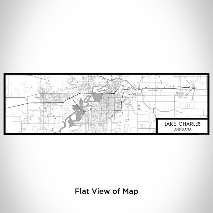 Flat View of Map Custom Lake Charles Louisiana Map Enamel Mug in Classic