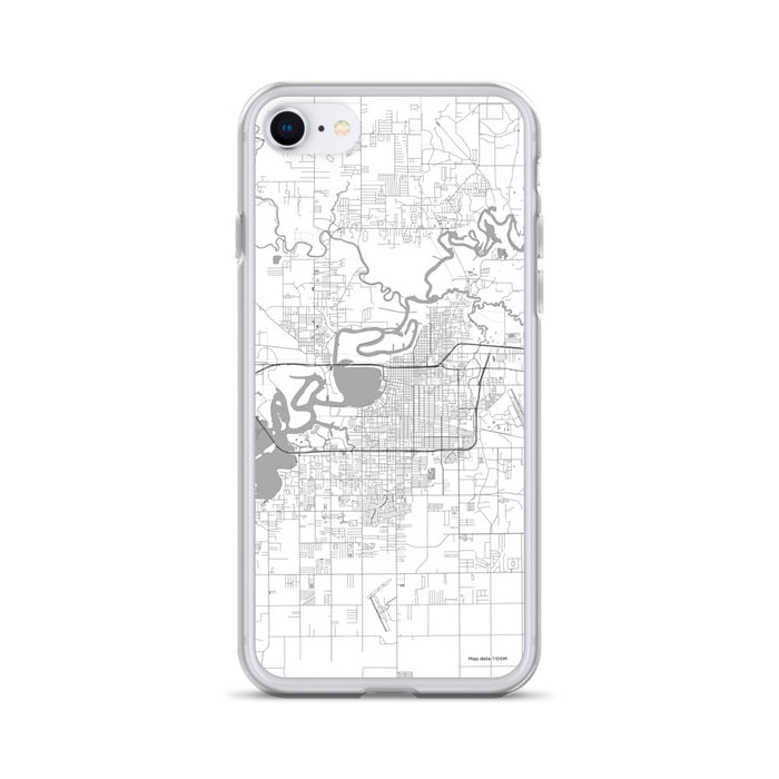 Custom Lake Charles Louisiana Map iPhone SE Phone Case in Classic