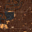 Lake Charles Louisiana Map Print in Ember Style Zoomed In Close Up Showing Details
