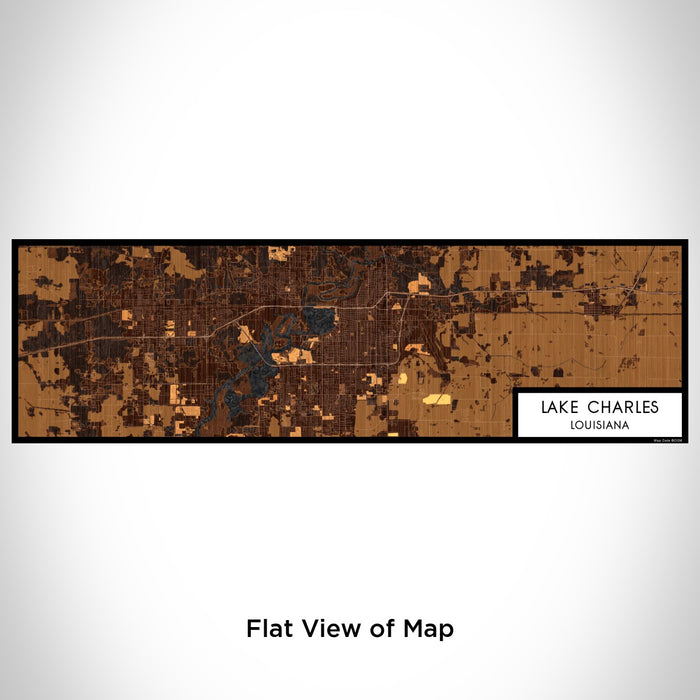 Flat View of Map Custom Lake Charles Louisiana Map Enamel Mug in Ember