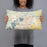 Person holding 20x12 Custom Lake Charles Louisiana Map Throw Pillow in Woodblock