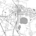 Lake City Florida Map Print in Classic Style Zoomed In Close Up Showing Details