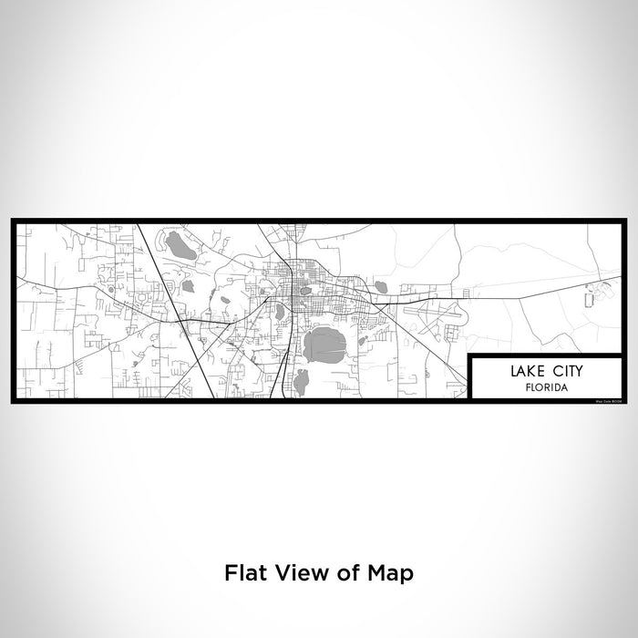 Flat View of Map Custom Lake City Florida Map Enamel Mug in Classic