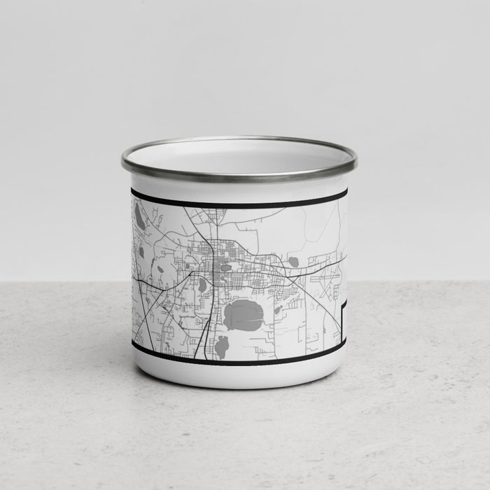 Front View Custom Lake City Florida Map Enamel Mug in Classic