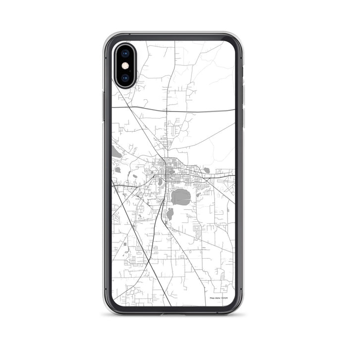 Custom iPhone XS Max Lake City Florida Map Phone Case in Classic