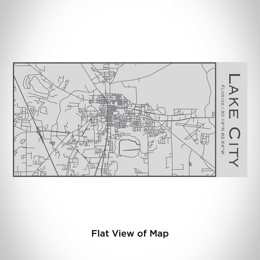 Rendered View of Lake City Florida Map Engraving on 17oz Stainless Steel Insulated Cola Bottle
