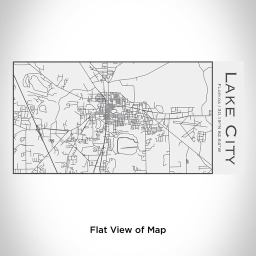 Rendered View of Lake City Florida Map Engraving on 17oz Stainless Steel Insulated Cola Bottle in White