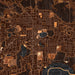 Lake City Florida Map Print in Ember Style Zoomed In Close Up Showing Details