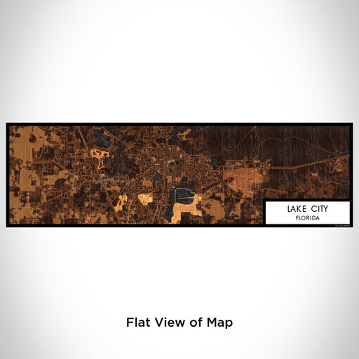 Flat View of Map Custom Lake City Florida Map Enamel Mug in Ember