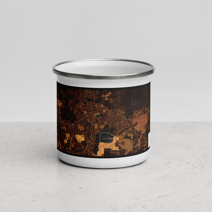 Front View Custom Lake City Florida Map Enamel Mug in Ember
