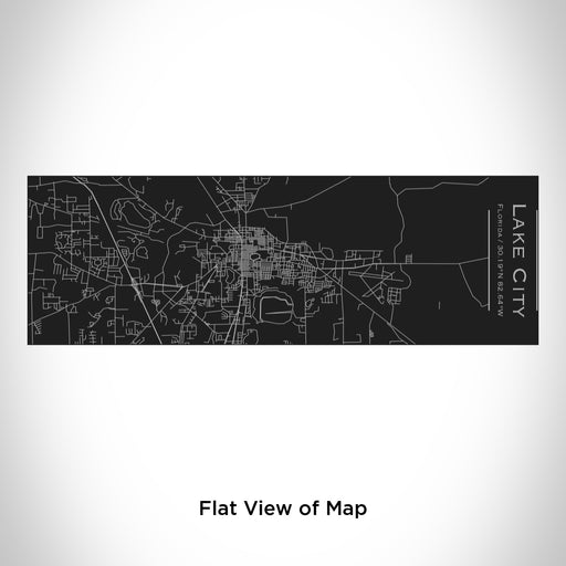 Rendered View of Lake City Florida Map Engraving on 10oz Stainless Steel Insulated Cup with Sliding Lid in Black