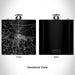 Rendered View of Lake City Florida Map Engraving on 6oz Stainless Steel Flask in Black