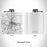Rendered View of Lake City Florida Map Engraving on 6oz Stainless Steel Flask in White