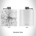 Rendered View of Lake City Florida Map Engraving on 6oz Stainless Steel Flask in White
