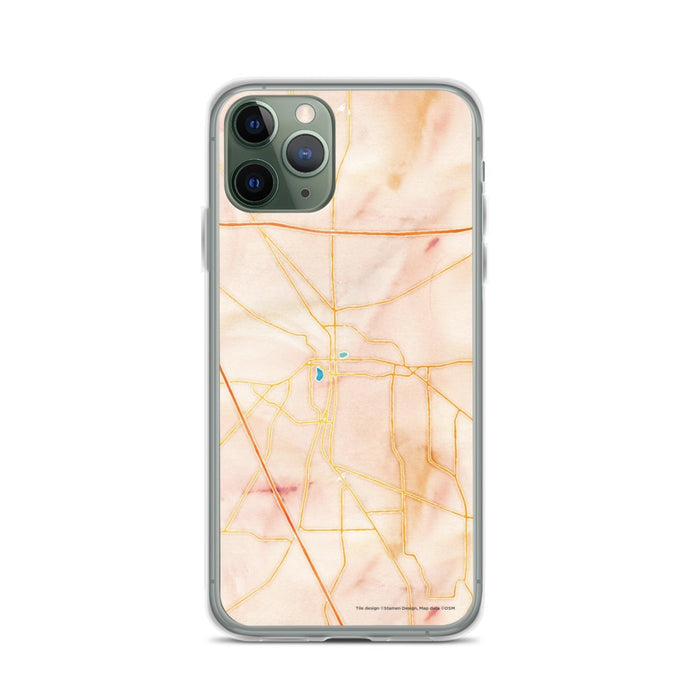 Custom iPhone 11 Pro Lake City Florida Map Phone Case in Watercolor