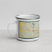 Left View Custom Lake City Florida Map Enamel Mug in Woodblock