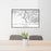 24x36 Lake Coeur d'Alene Idaho Map Print Lanscape Orientation in Classic Style Behind 2 Chairs Table and Potted Plant