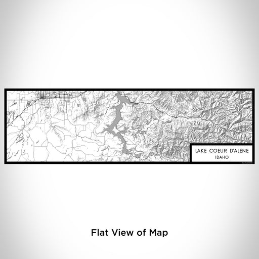 Flat View of Map Custom Lake Coeur d'Alene Idaho Map Enamel Mug in Classic