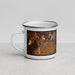 Left View Custom Lake Coeur d'Alene Idaho Map Enamel Mug in Ember