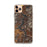 Custom iPhone 11 Pro Max Lake Coeur d'Alene Idaho Map Phone Case in Ember