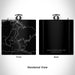 Rendered View of Lake Coeur d'Alene Idaho Map Engraving on 6oz Stainless Steel Flask in Black