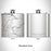 Rendered View of Lake Coeur d'Alene Idaho Map Engraving on 6oz Stainless Steel Flask