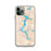 Custom iPhone 11 Pro Lake Coeur d'Alene Idaho Map Phone Case in Watercolor
