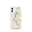 Custom iPhone 12 mini Lake Coeur d'Alene Idaho Map Phone Case in Watercolor
