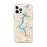 Custom iPhone 12 Pro Max Lake Coeur d'Alene Idaho Map Phone Case in Watercolor