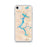 Custom iPhone SE Lake Coeur d'Alene Idaho Map Phone Case in Watercolor