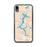 Custom iPhone XR Lake Coeur d'Alene Idaho Map Phone Case in Watercolor