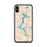 Custom iPhone X/XS Lake Coeur d'Alene Idaho Map Phone Case in Watercolor