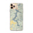 Custom iPhone 11 Pro Max Lake Coeur d'Alene Idaho Map Phone Case in Woodblock