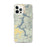 Custom iPhone 12 Pro Max Lake Coeur d'Alene Idaho Map Phone Case in Woodblock