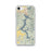 Custom iPhone SE Lake Coeur d'Alene Idaho Map Phone Case in Woodblock